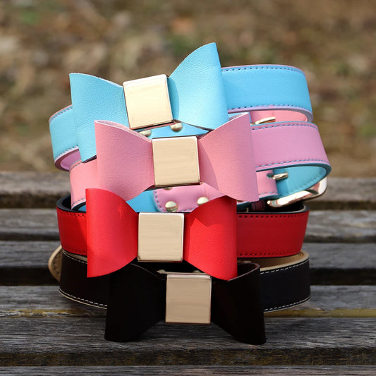 Obroża z Kokardą Personalizowana Twój Napis!