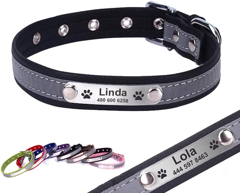 Obroża Personalizowana z Odblaskiem Twój Napis