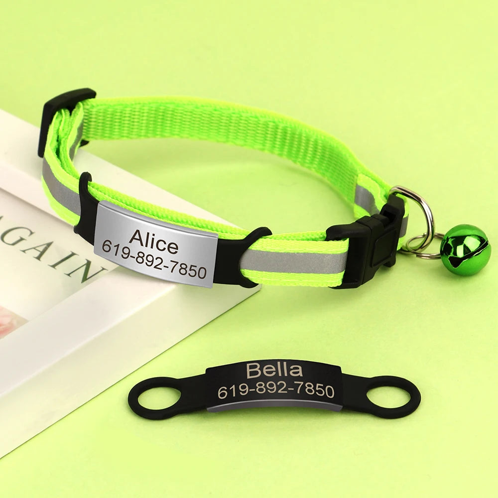 Obroża Kot + Identyfikator na gumie