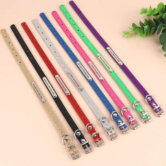 Wąska Obroża z Twoim Napisem dla Kota 3 Rozmiary