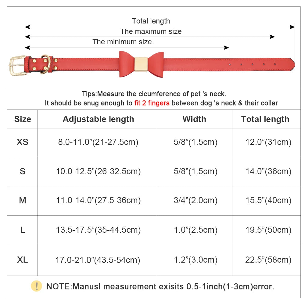 Obroża z Kokardą Personalizowana Twój Napis!