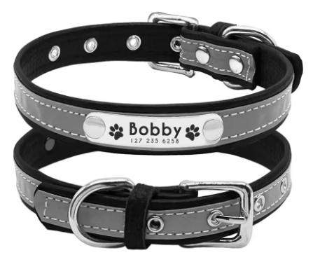 Obroża Personalizowana z Odblaskiem Twój Napis