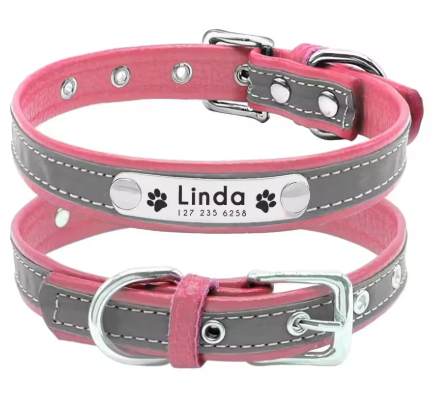 Obroża Personalizowana z Odblaskiem Twój Napis